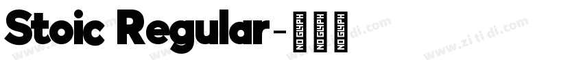 Stoic Regular字体转换